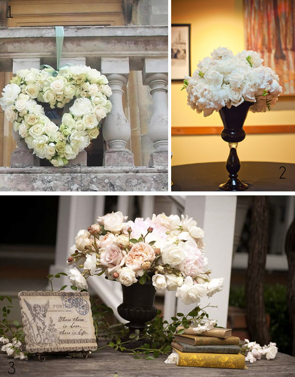 white peonies wedding