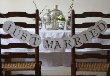 DIY alphabet garlands spell out your own words Just Married