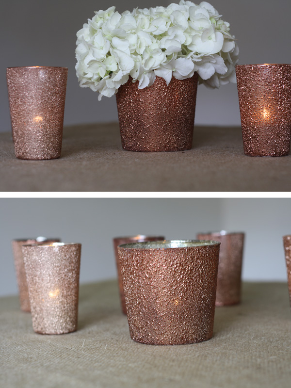 bronze vases luxe wedding table decorations