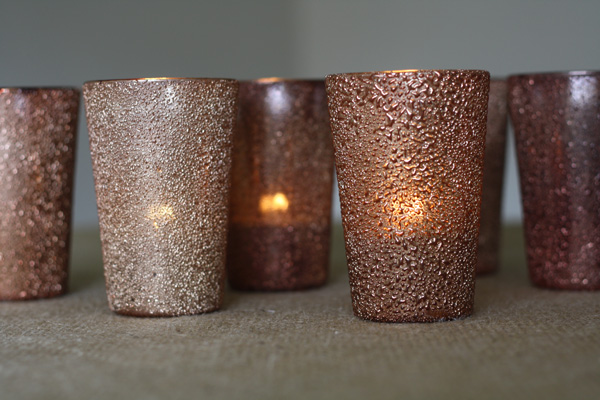 luxe bronze tea light holders wedding decorations