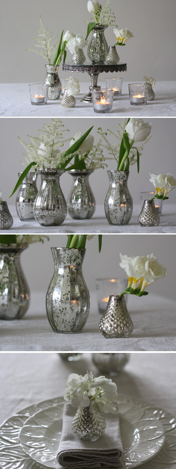 mercury silver glass vases small bud vases for wedding centrepieces wedding table decorations