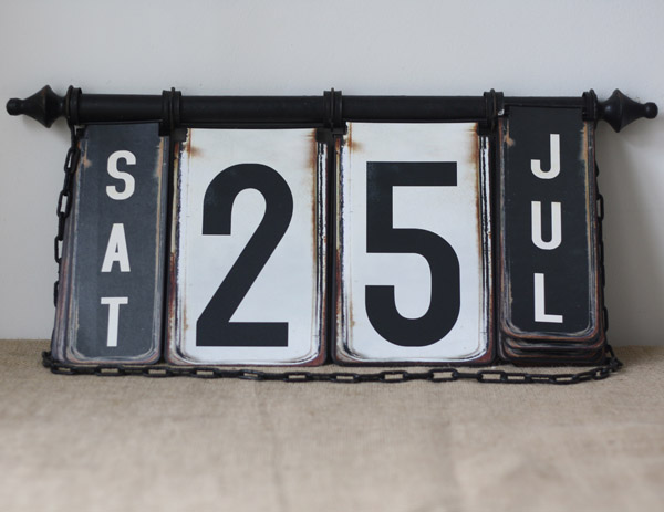 vintage hanging flip calendar