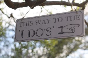 wedding sign this way to the I dos