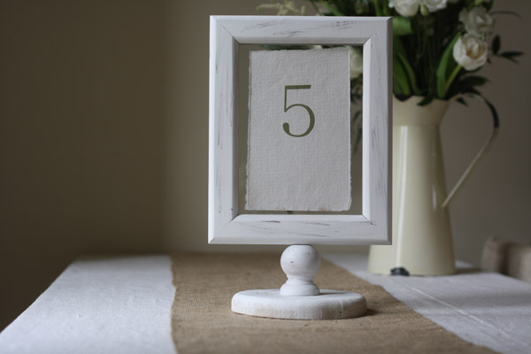 wedding table number holder photo frame