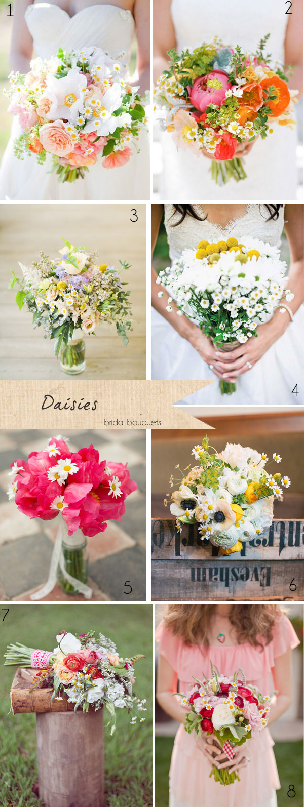 daisy wedding flowers bouquets daisies