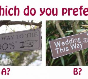 wedding directionsal signs