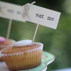 eat me flags cake toppers