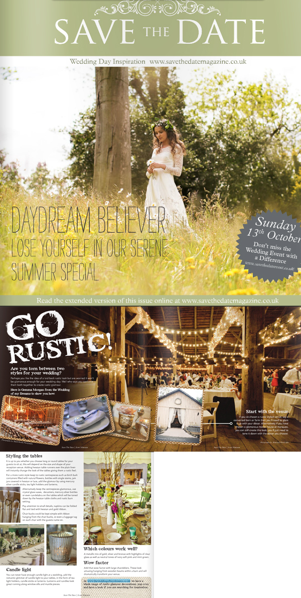 how to style a rustic glamour wedding