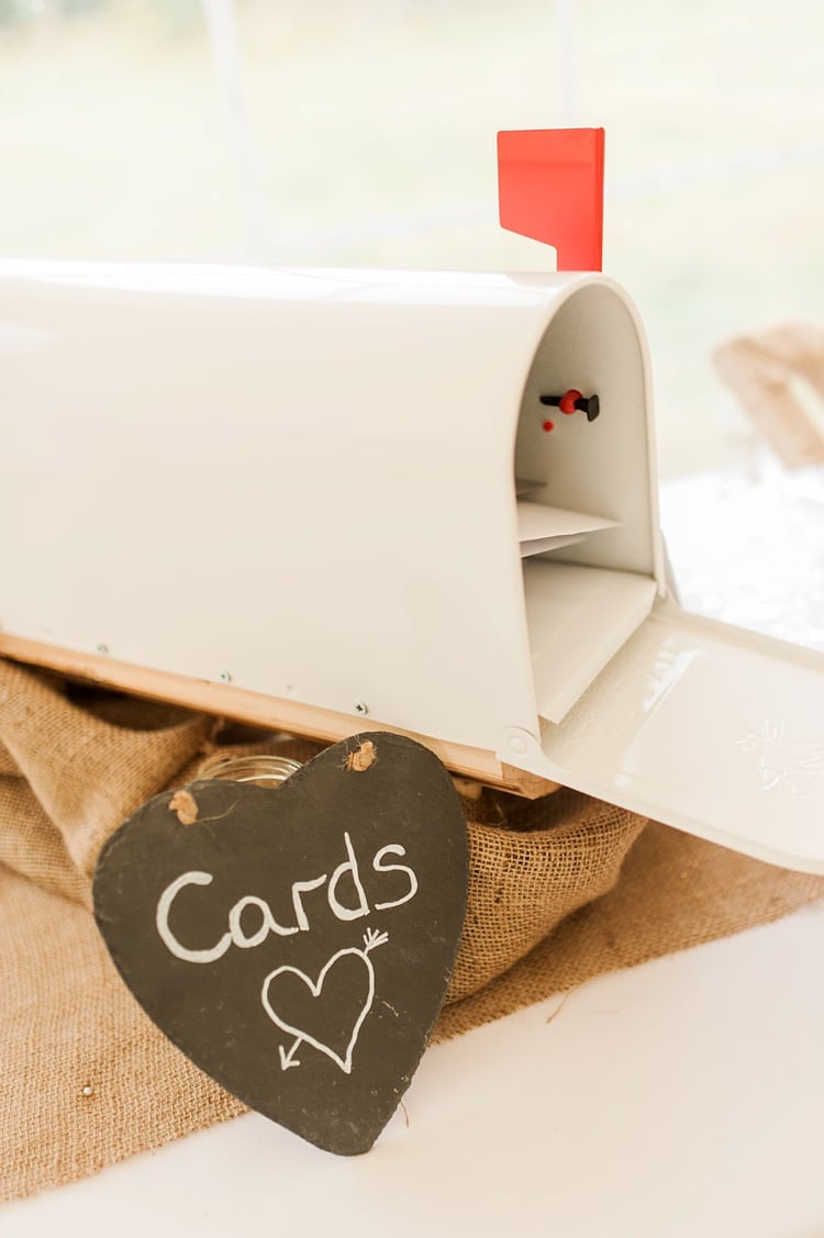 white wedding mail box cards box american style