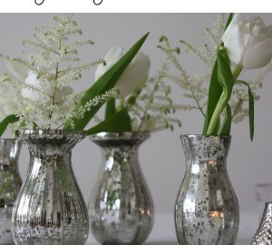 mercury silver vases wedding table decorations