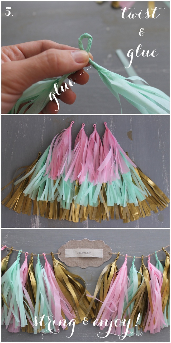 Paper love tassel clearance banner