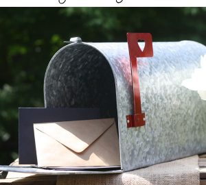 amercian style wedding mailbox postbox