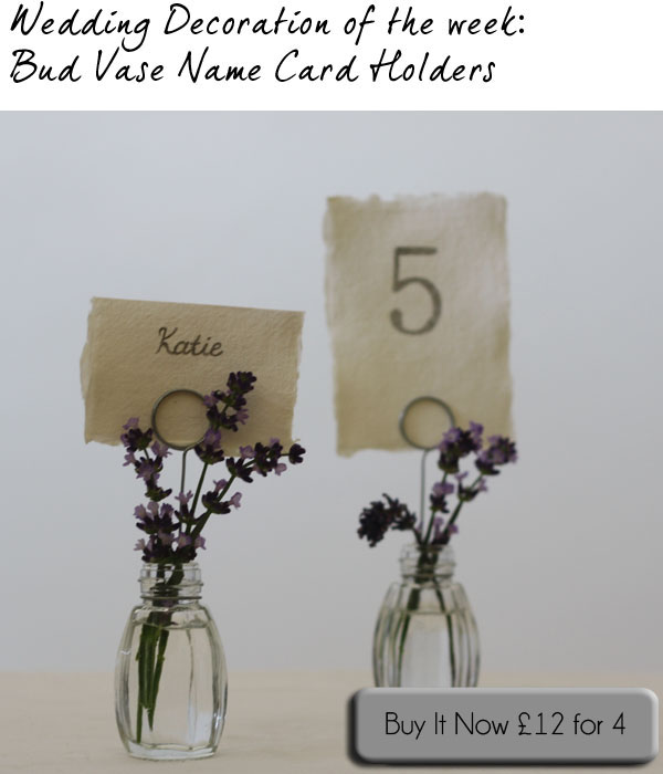 bud vase wedding name card holders