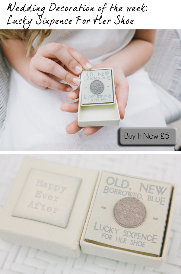 wedding lucky sixpence for her shoe