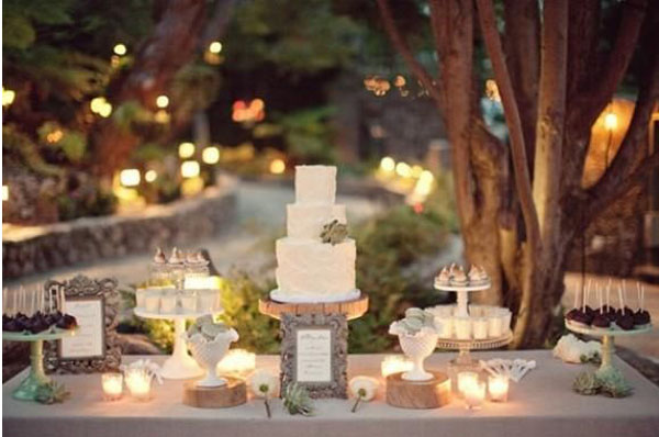 rustic wedding dessert table