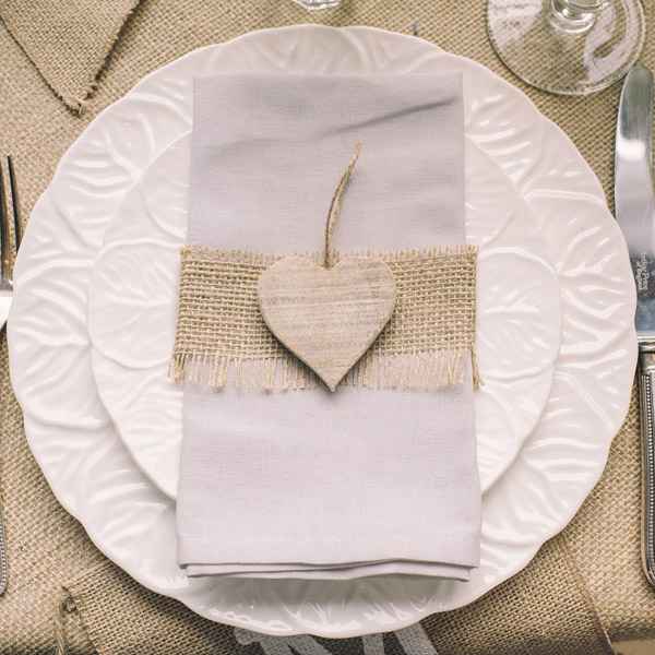 rustic wedding favours wooden hearts