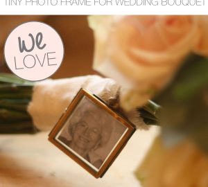 tiny photo frame for wedding bouquets