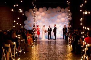 balloon wedding ceremony backdrop