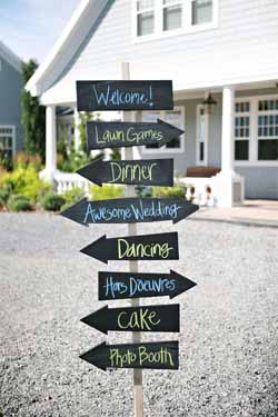 blackboard wedding signs