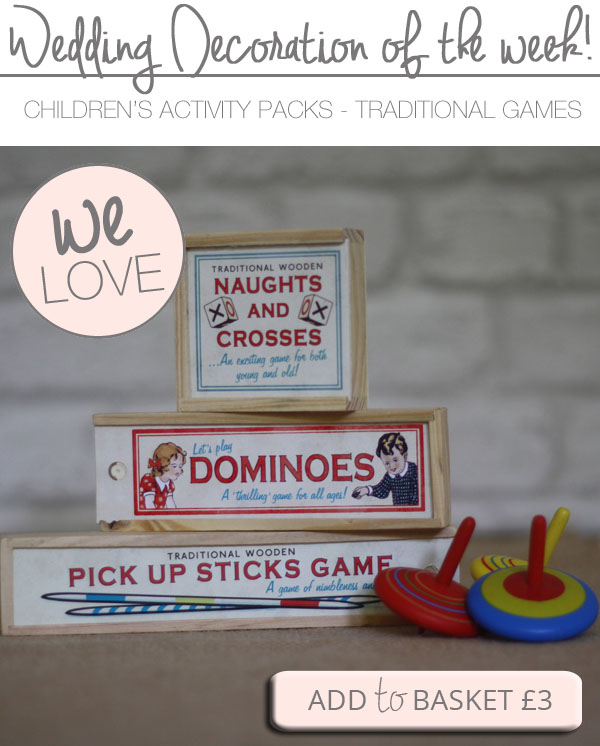 children's wedding activity packs traditional games dominoes noughts and crosses pick up sticks