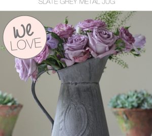 grey jug wedding table decoration