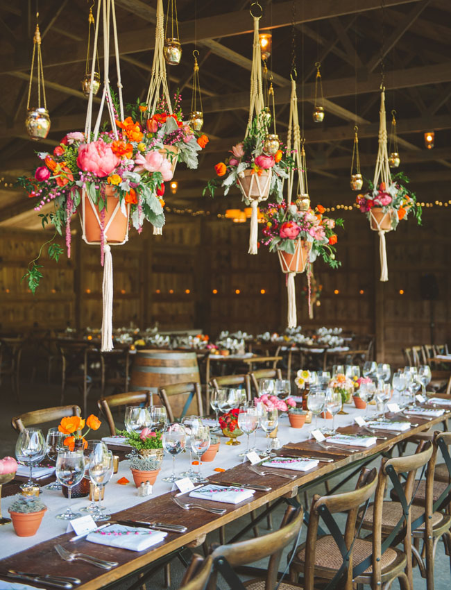 hanging flower pots wedding hanging decorations