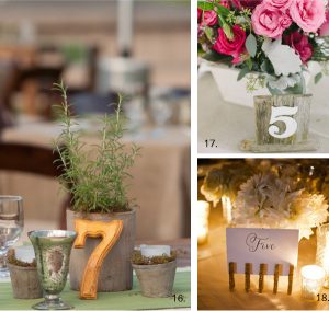 wedding table numbers free standing