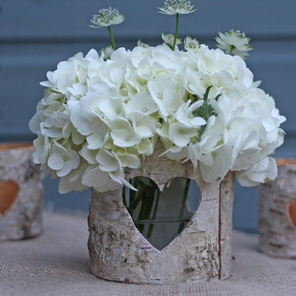 birch bark table centre  rustic centrepices