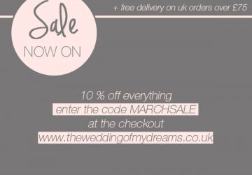10 percent sale at the wedding of my dreams wedding decorations shop