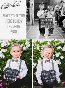 here comes the bride signs