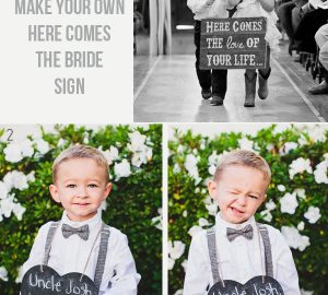 here comes the bride signs