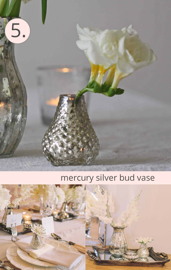 mercury silver bud vases
