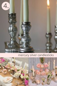 mercury silver candlesticks wedding