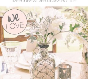 mercury silver vase bottle wedding centrepieces bottles