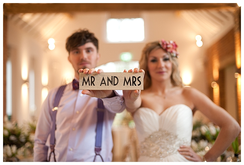 small mr mrs wooden sign