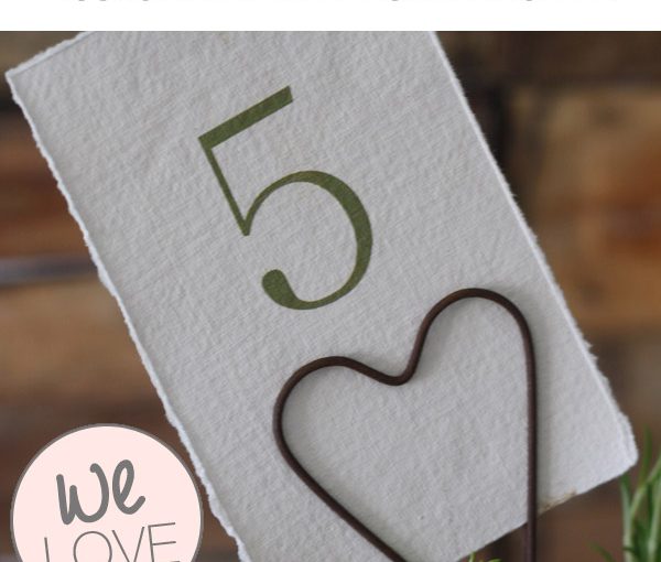 wedding table number holders rustic