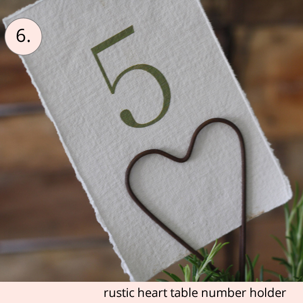 best wedding table numbers rustic heart table number holder