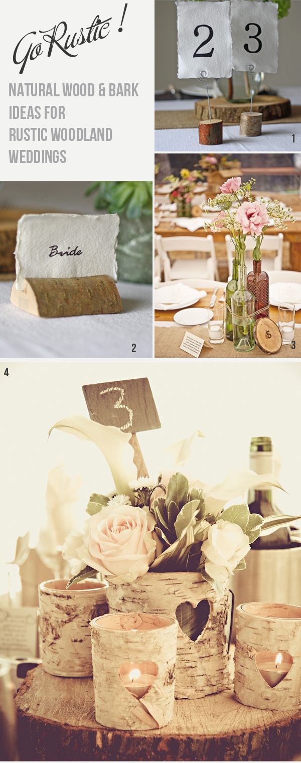 Unique Slab Wood Wedding Decor Ideas -CV Linens