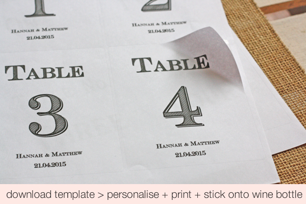 Free Download Printable Wedding Table Numbers Stickers For Wine Bottles