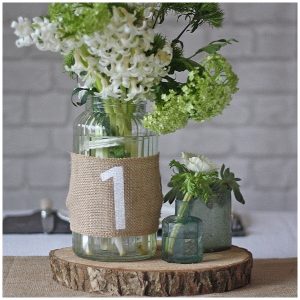hessian wedding ideas hessian table numbers
