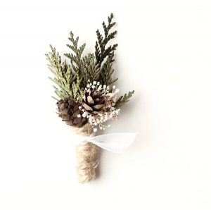 hessian wrapped button holes wedding ideas
