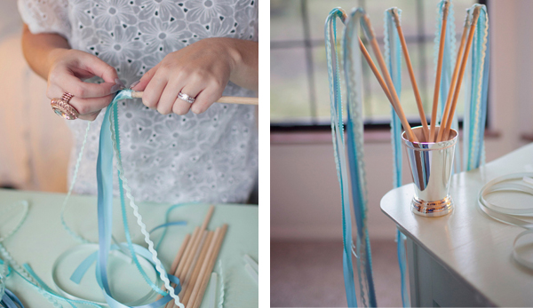 Make These DIY Handlettered Ribbon Wands for your Wedding ⋆ Ruffled