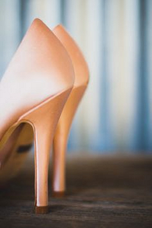 peach wedding shoes