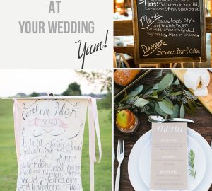 ways to display your wedding menu