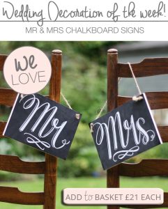 mr and mrs signs for chairbacks chalkboards