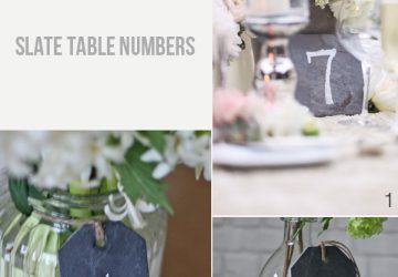 slate wedding table numbers