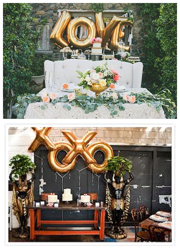 gold wedding balloons for sale LOVE