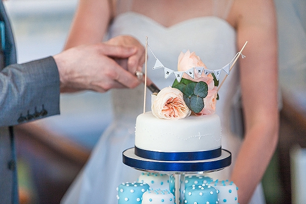 mr and mrs bunting wedding cake topper