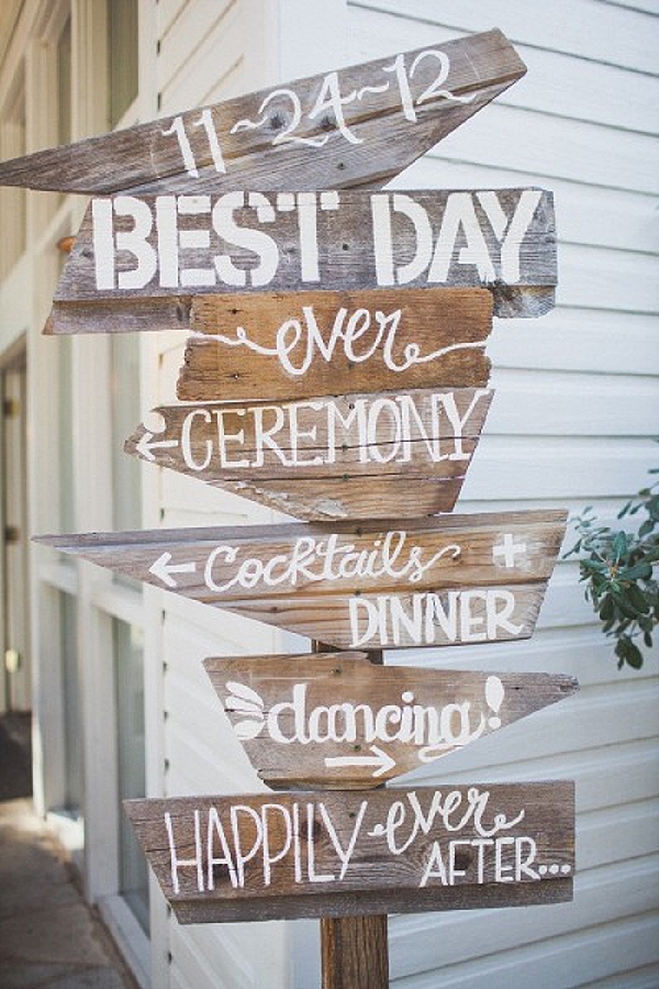 wedding ceremony signs ideas best day ever wooden sign