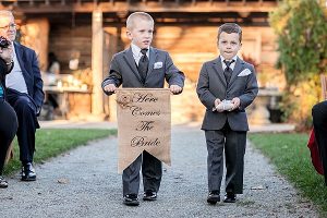 wedding ceremony signs ideas here comes the bride page boys